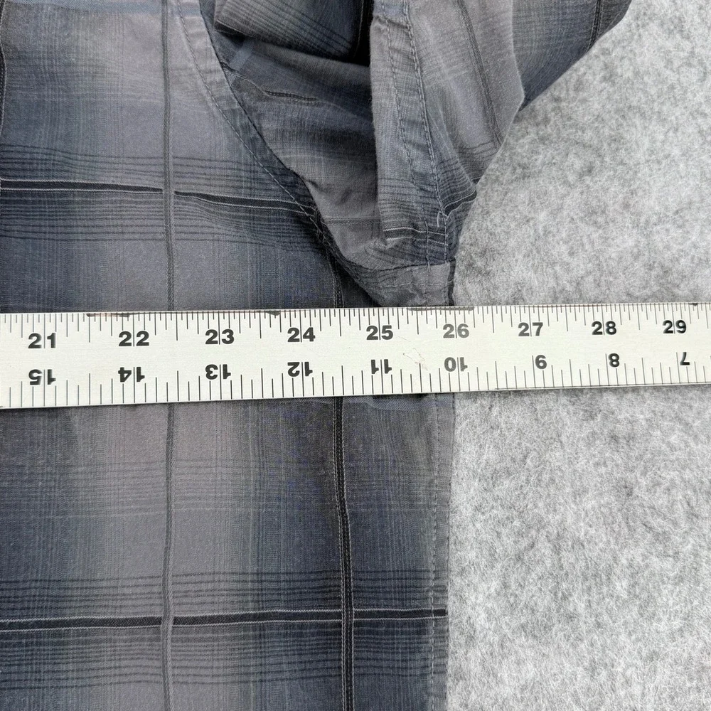 Rafter C Cavenders Mens Grey Plaid Western Pearl Snap Long Sleeve Shirt XL